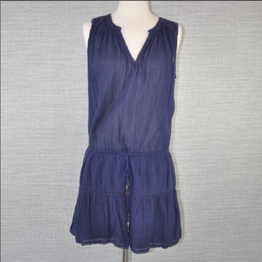 Joie Navy Cotton Shirt Dress - XS